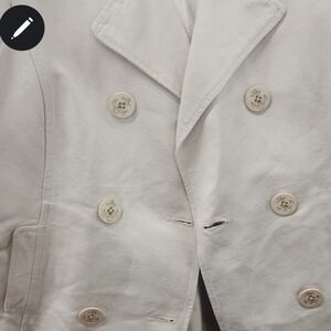 Facconable Double-Breasted Cream Jacket